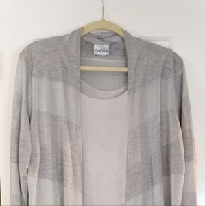 Chico's Silver Cardigan and Tank